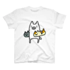 morinecoのネコガワさんとネコズ×2 スタンダードTシャツ