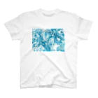 guruguのEbru　light blue Regular Fit T-Shirt