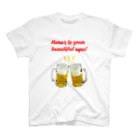 柏洋堂の Here's to your beautiful eyes! (君の美しい瞳に乾杯!) Regular Fit T-Shirt