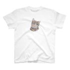 wanwanartの穴から猫 スタンダードTシャツ