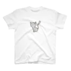 dreamtea3のグレーの猫 Regular Fit T-Shirt