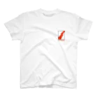 Rail Square の【鉄道標識シリーズ】架線終端標識(文字入り) Regular Fit T-Shirt