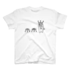 とつこまのお店屋さんの椅子と猫（黒） Regular Fit T-Shirt