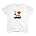 働く車・乗り物Tシャツ／KK商店のアイラブマイカー（コンパクトカー） スタンダードTシャツ