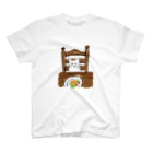 uchinanchuのチキン狙い白ねこ スタンダードTシャツ