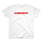 e11eventhのline tape logo(red) Regular Fit T-Shirt