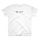 何屋未来 / なにやみらいのREﾞACHﾞ(小) 黒文字 Regular Fit T-Shirt