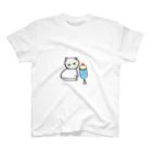 みにゆん　ねこのA lovely white cat who likes ice cream. スタンダードTシャツ