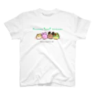 まんまるいやしどうぶつ🍀のでんしゃごっこ🚃 スタンダードTシャツ