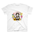 花猫の花猫ちゃん（茶） スタンダードTシャツ