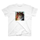 白カロの猫王族 スタンダードTシャツ