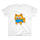 ねこまんまのさかなくわえたねこ Regular Fit T-Shirt