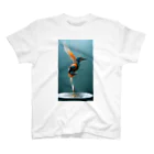 mm765【なむこ】の【Splash Kingfisher】 カワセミ 翡翠 kingfisher   Regular Fit T-Shirt