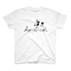 筆文字屋 MikeyのTシャツ（虹・Arc-en-ciel）ロゴ大 Regular Fit T-Shirt