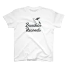 BURIKI'N RECORDSのハンマーが振り下ろされる(大ロゴ白) スタンダードTシャツ