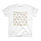 iro-toridoriの和モダンな麻の葉ゴールド スタンダードTシャツ