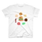 にわとり食堂のハンバーガーさん スタンダードTシャツ