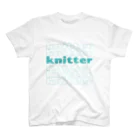 pippi@編み物のknitters（blue green） スタンダードTシャツ