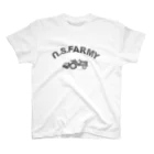 DESIGN 7483のN.S.FARMY Grayトラクター図柄入り スタンダードTシャツ