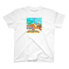 Ruru's worldの01ドット絵　ruruちゃん/三輪車でお散歩　アメリカンビレッジ編 スタンダードTシャツ