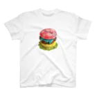 Creamyの市松模様ピンクハンバーガー スタンダードTシャツ
