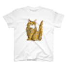 Crazy❤︎for Maincoon 猫🐈‍⬛Love メインクーンに夢中のソマリ🐾cat スタンダードTシャツ