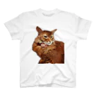 うみぶどうのソマリ猫　パスカル スタンダードTシャツ