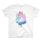 イタリアンクマの宙色少女Tシャツ【ホワイト】 Regular Fit T-Shirt