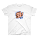 泊のTiger ふちあり ロゴ Regular Fit T-Shirt