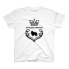 onehappinessのシェルティ　crown heart　onehappiness　black スタンダードTシャツ