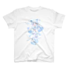 IENITY　/　MOON SIDEのさいばーにゃんこ 💙 (Ver.A) ブルー スタンダードTシャツ