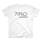 7IRO GLAMOUROUSの7IROロゴ細字 白Tシャツ Regular Fit T-Shirt