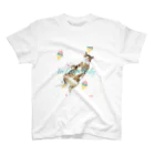 Yoru.MaruのIce cream party(cat) スタンダードTシャツ