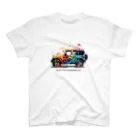 DOG  LOVERSのフラワーJEEP Regular Fit T-Shirt