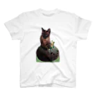 marugeの南瓜の上の猫 スタンダードTシャツ