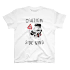 BoomBoomBleepのCAUTION! SIDE WIND Regular Fit T-Shirt