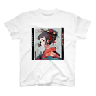 edo aiのKIMONO CAT OTOME SERIES 着物猫乙女シリーズ003 Regular Fit T-Shirt