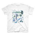 Mountain-and-Valleyの北欧風うさぎ Regular Fit T-Shirt