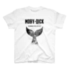 文豪館の白鯨（MOBY-DICK）ハーマン・メルヴィル・文豪・文学・文字黒 スタンダードTシャツ