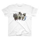 イロドリの馬と鹿、時々カバ スタンダードTシャツ