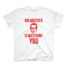 文豪館のBIG BROTHER IS WATCHING YOU：1984年（ジョージ・オーウェル）より・文字赤 スタンダードTシャツ