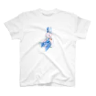 ユウサミイTシャツ店のうさぎ星人　色鉛筆イラスト 表示の白ほか 淡色布地 全9色 Regular Fit T-Shirt