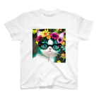 Connect Art SUZURI STOREのConnect Art 002 Cat Regular Fit T-Shirt