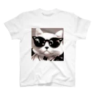 Connect Art SUZURI STOREのConnect Art 001 Cat Regular Fit T-Shirt