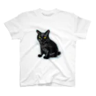 kikkutontonのクロネコ おだんごしっぽ Regular Fit T-Shirt