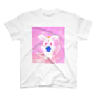 ちゃすみんwith Dragon&AngelのホワイトRabbit Angel(シンメトリーeyes) スタンダードTシャツ