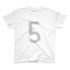 Plus Senkaの星文字☆数字「5」　淡色T スタンダードTシャツ