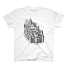 Saza-nami Antique designの城壁のある町 Regular Fit T-Shirt