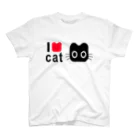 Suzutakaのくろねこクロル（I love cat） Regular Fit T-Shirt