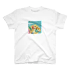 カワサキタケシ　オリジナルグッズのライオン・ドリーム スタンダードTシャツ